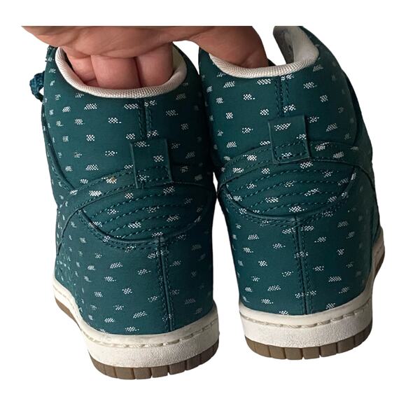 Nike Dunk Sky Hi Teal Hidden Wedge Dot Print High Top Women's 6.5 - Picture 2 of 16